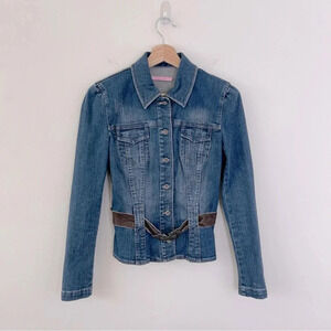 Velvet Accent Denim Jacket stonewashed vintage style boho girlhoodcore timeless